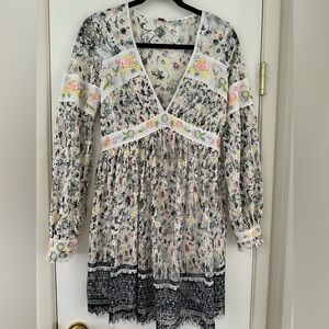 Free People Cherry Blossom Embroidered Dress